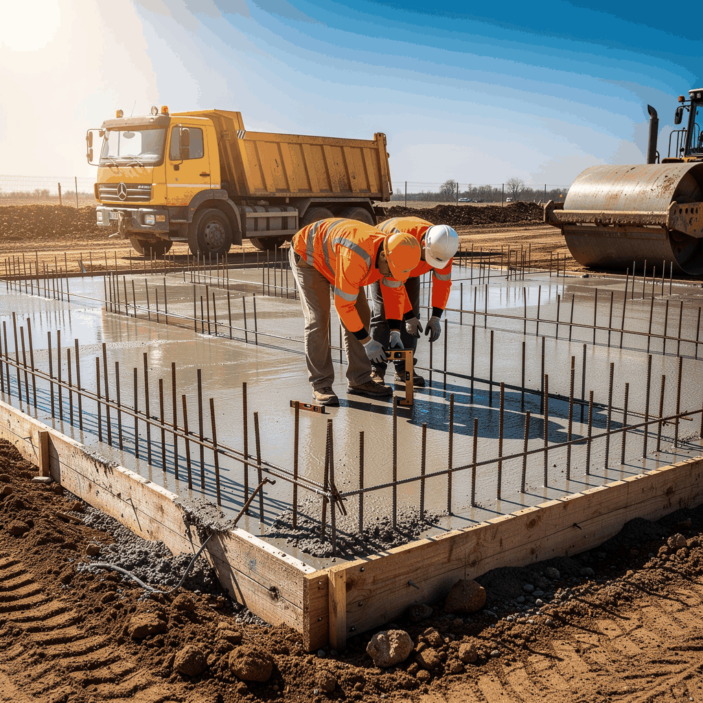 Cimentación de obra civil para nueva estructura